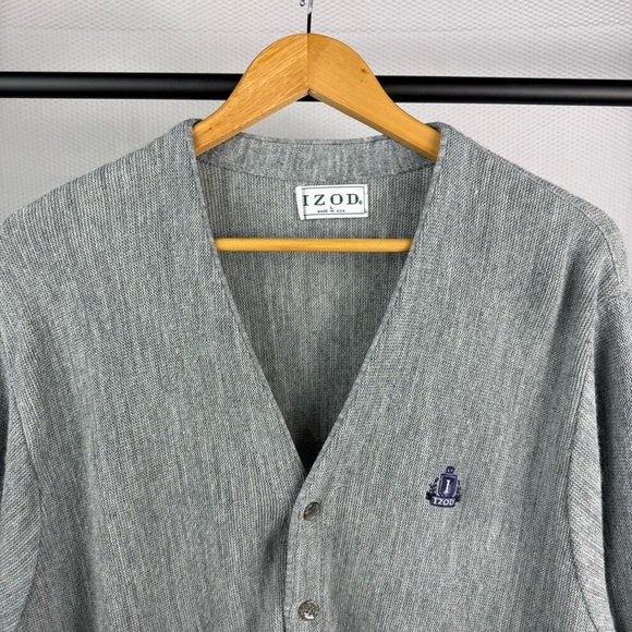 Vintage IZOD Gray Men's Sweater size Large - Picture 2 of 6